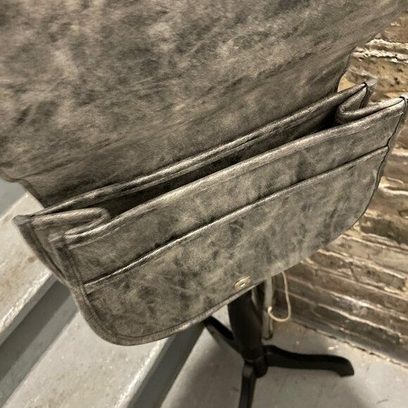 Steven by Steve Madden Black Suede & Metallic Silver Purse (Never Used) - Picture 9 of 15